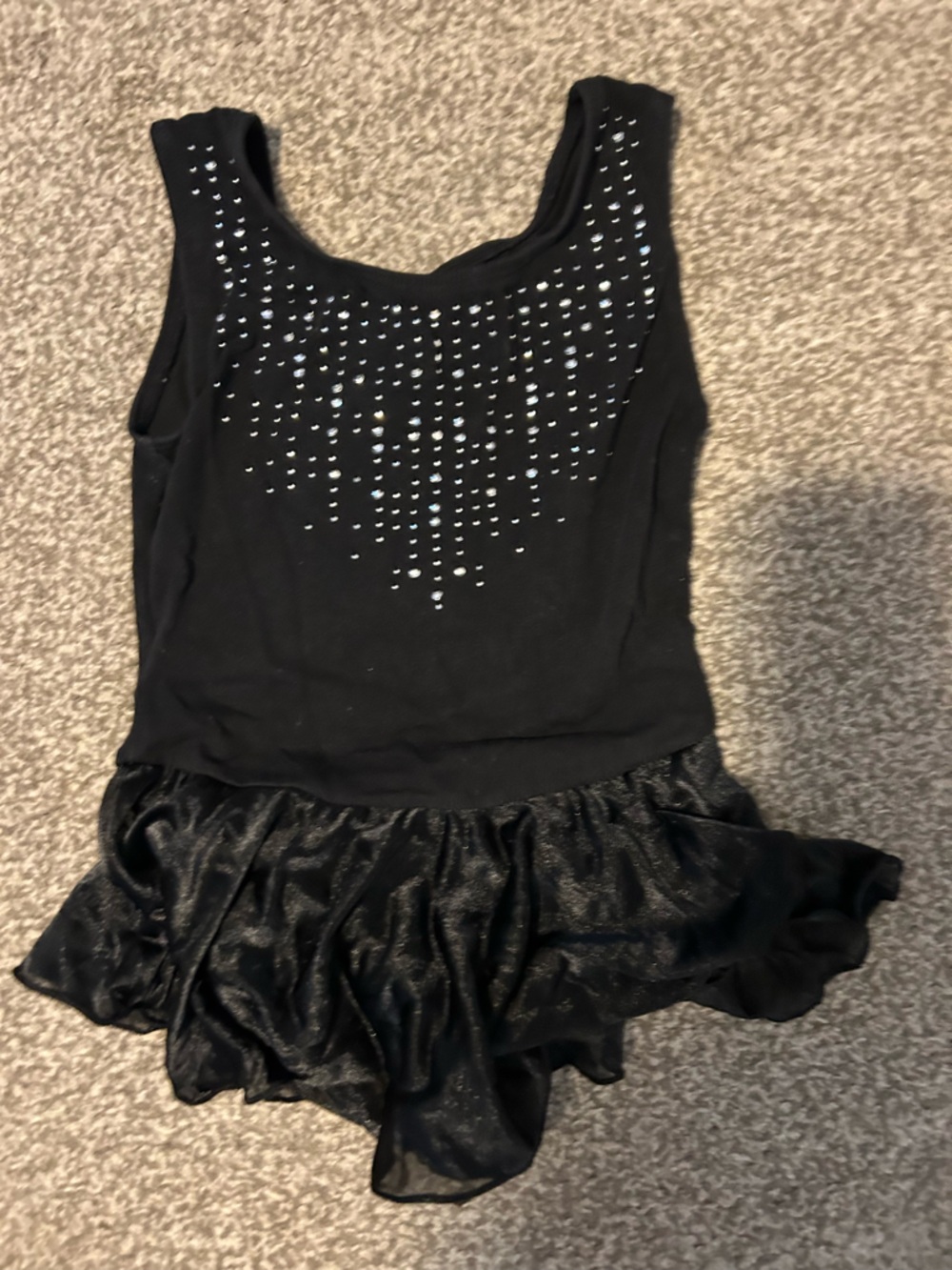 Cat & Jack Black Rhinestone Embellished Top size 6